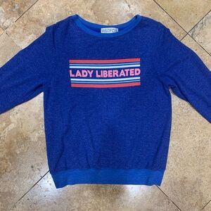 Wildfox Blue Lady Liberated Sweater